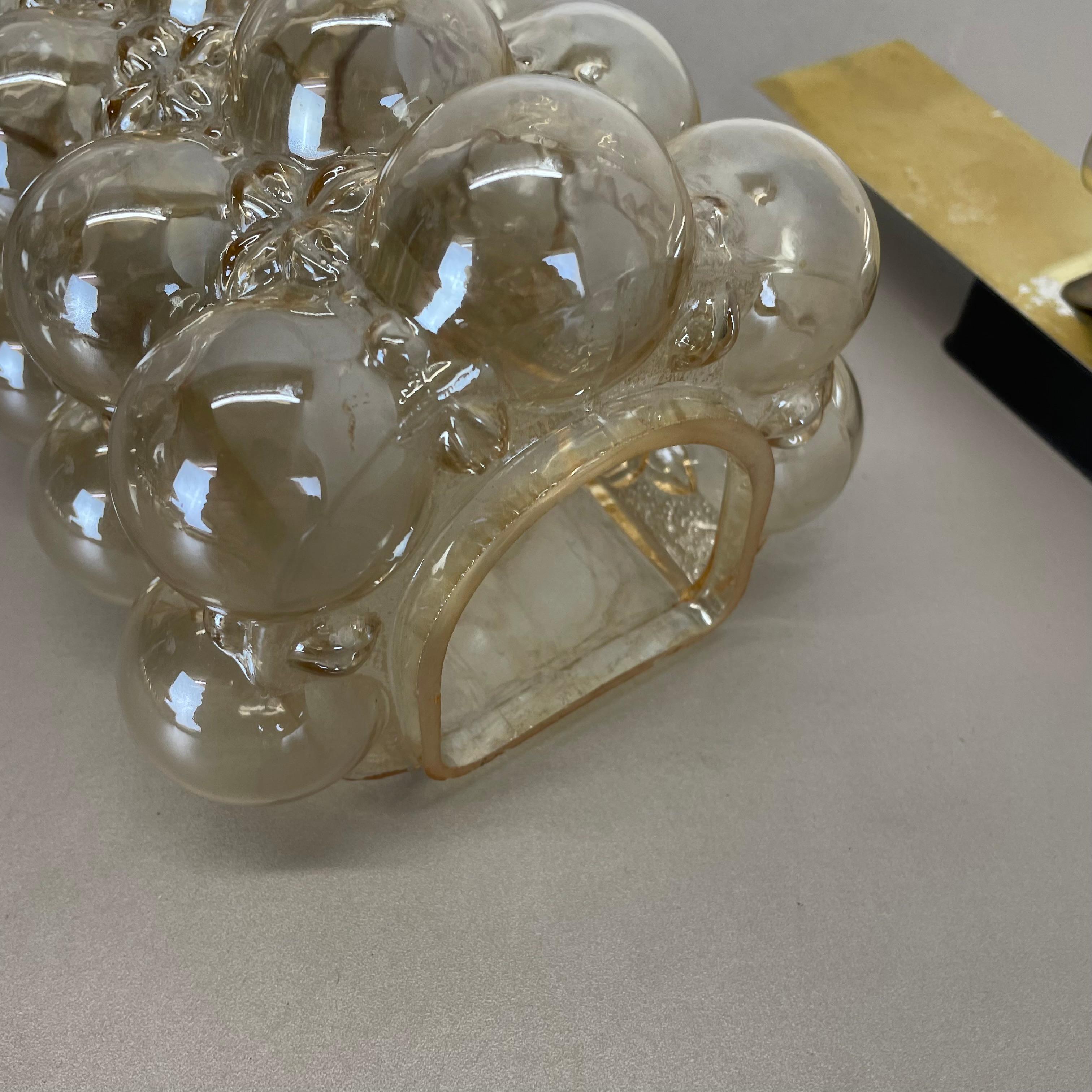 Original Amber Glass Wall Light Sconces Helena Tynell Glashütte Limburg, 1970s For Sale 8