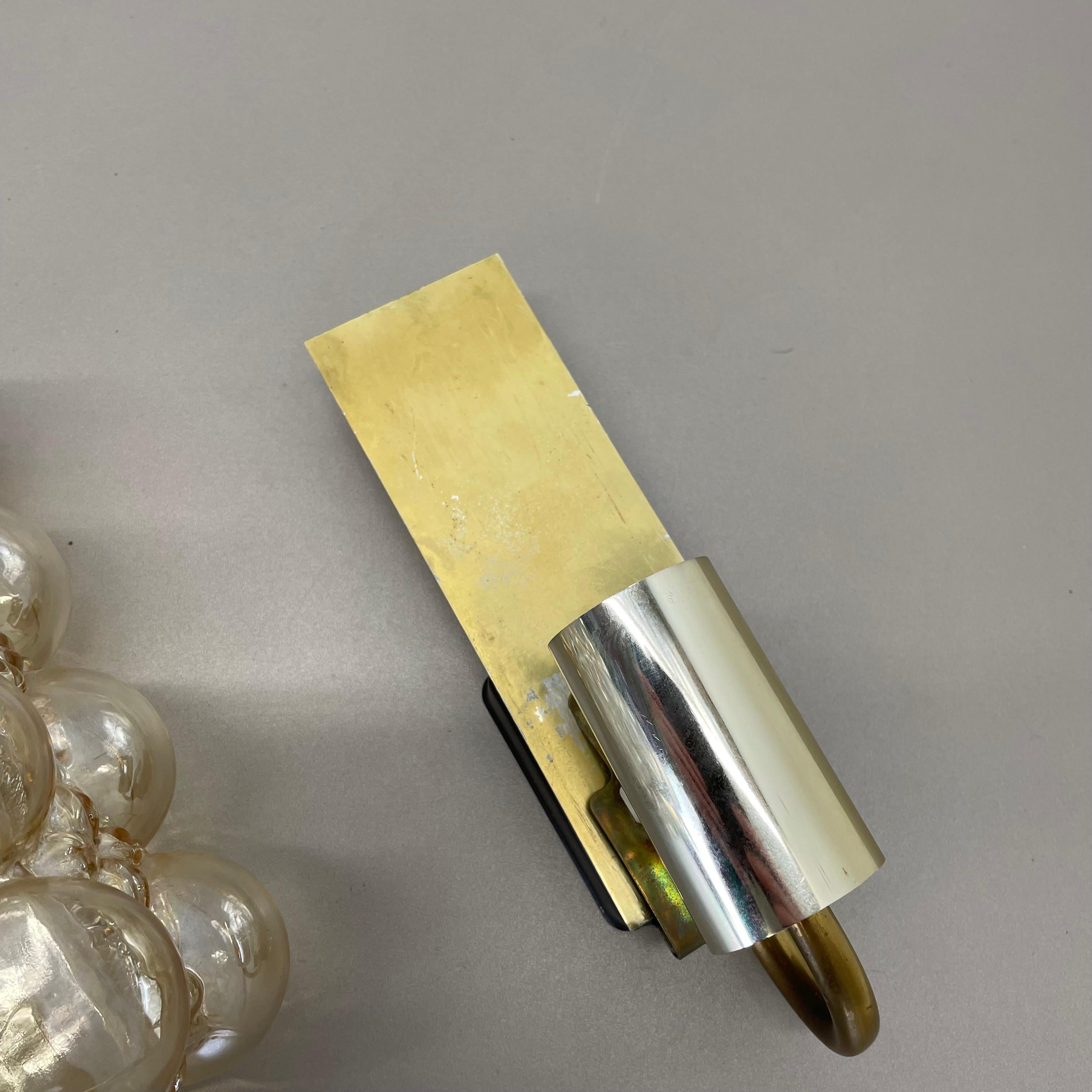 Original Amber Glass Wall Light Sconces Helena Tynell Glashütte Limburg, 1970s For Sale 11
