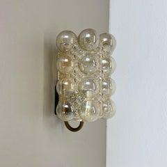 Original Amber Glass Wall Light Sconces Helena Tynell Glashütte Limburg, 1970s