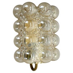 Original Amber Glass Wall Light Sconces Helena Tynell Glashütte Limburg, 1970s