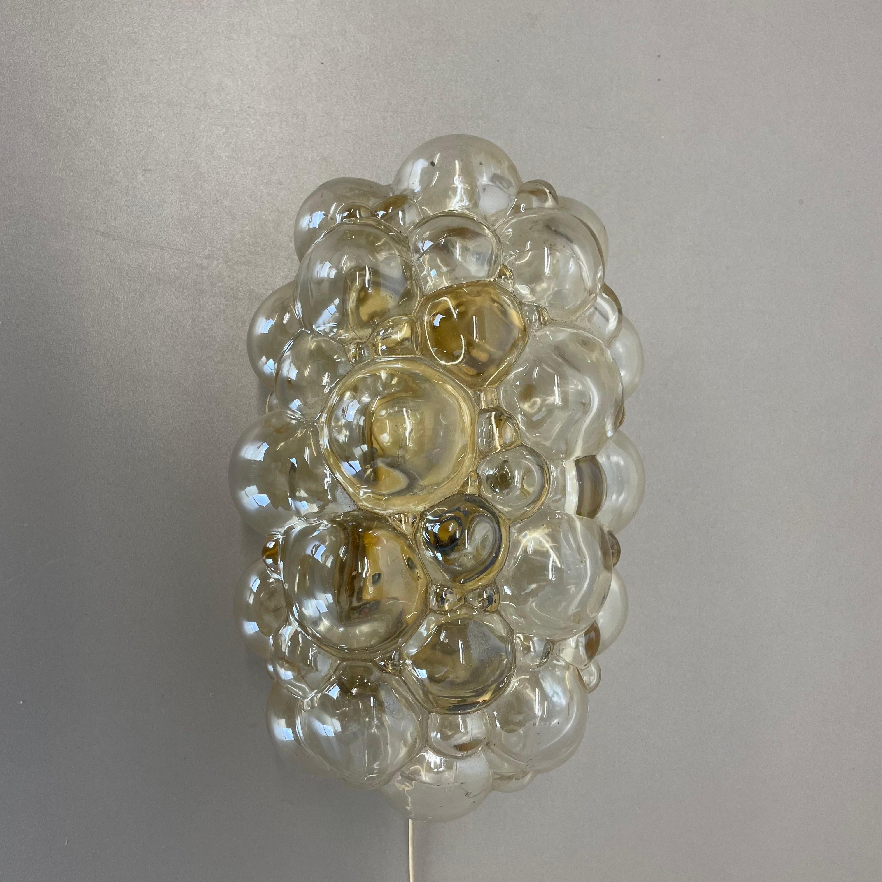 Original Amber Glass Wall Lights Sconces Helena Tynell Glashütte Limburg, 1960s For Sale 5