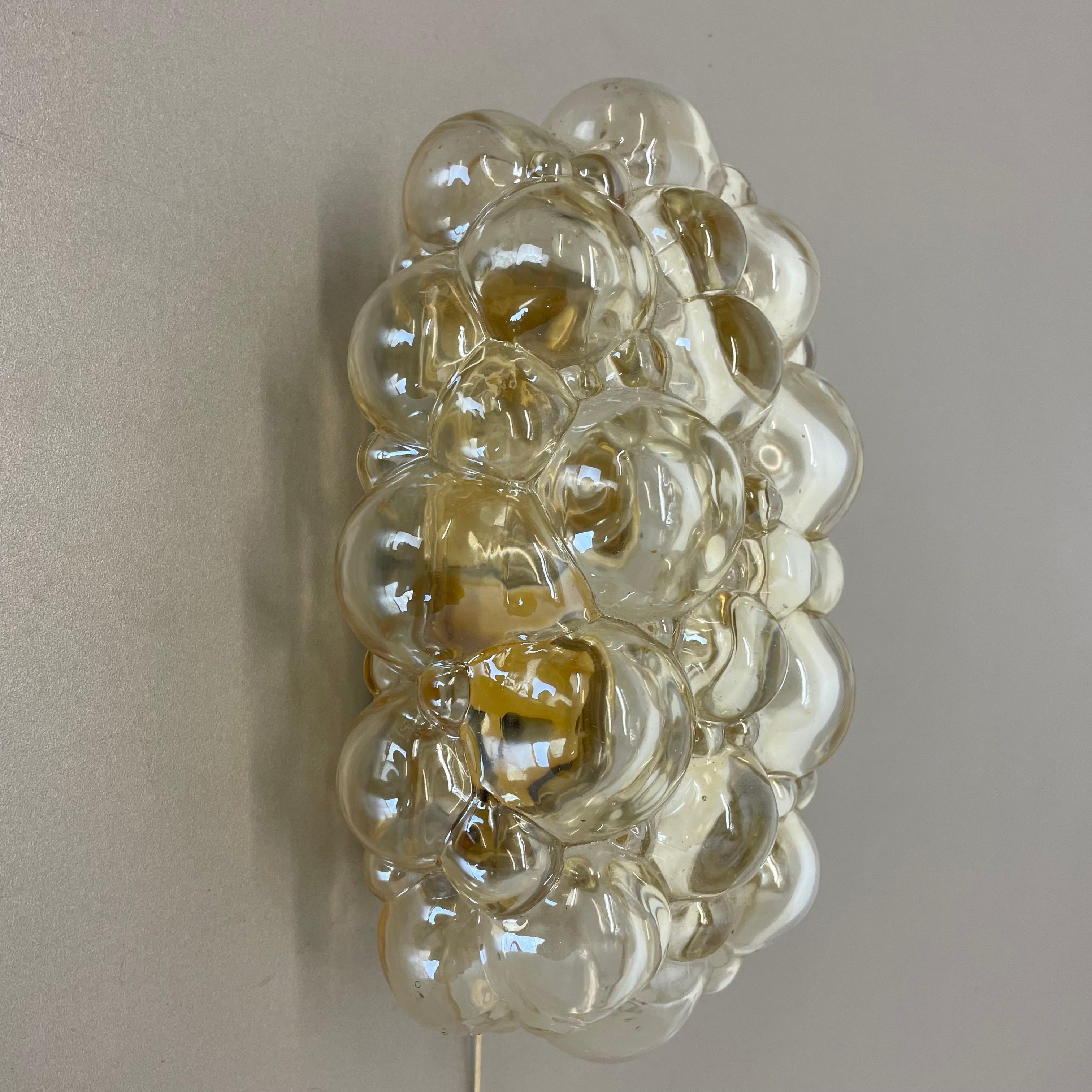 Original Amber Glass Wall Lights Sconces Helena Tynell Glashütte Limburg, 1960s For Sale 2