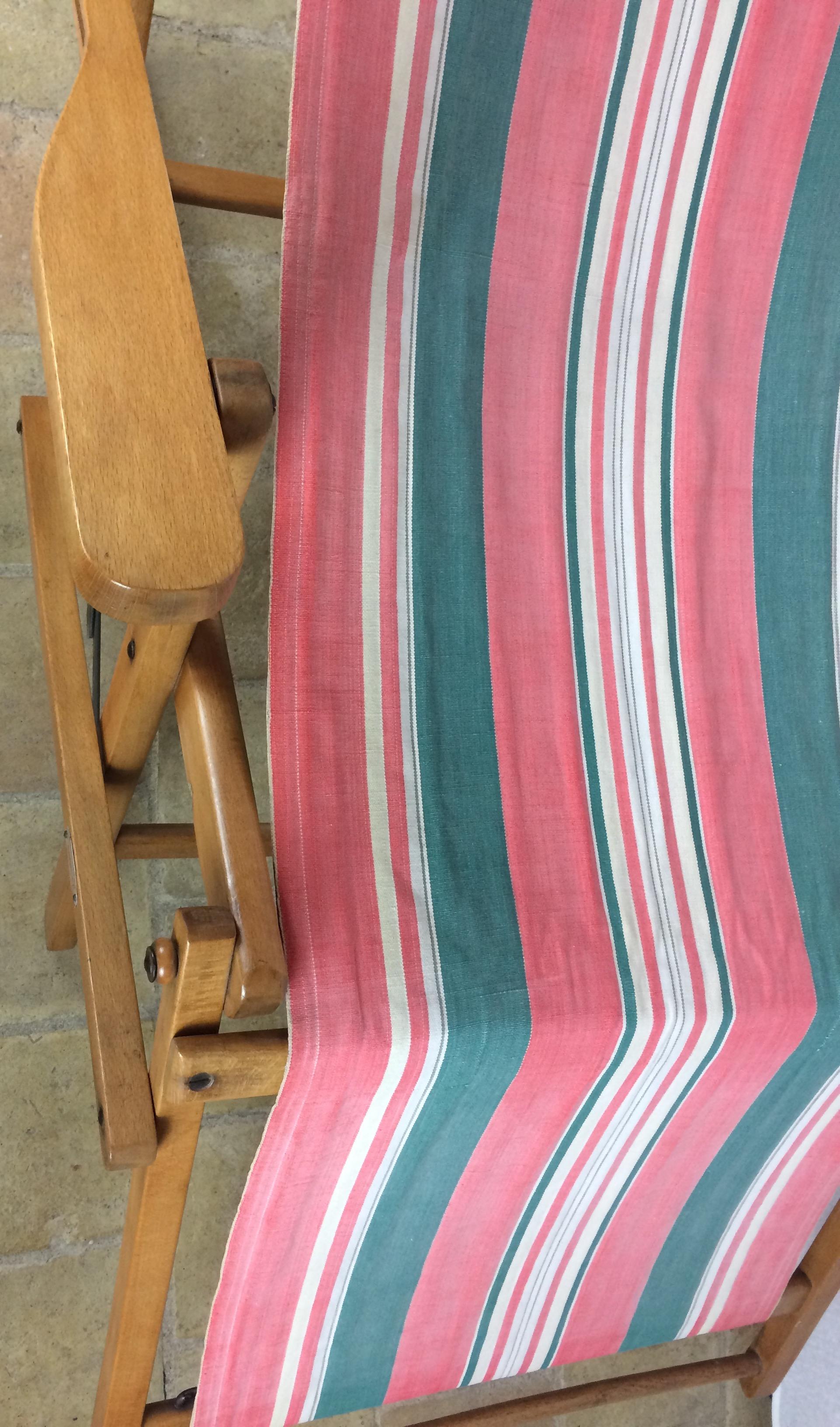 20th Century Original American Midcentury Ergelax Folding Canvas Lounge Chair, circa 1950s For Sale