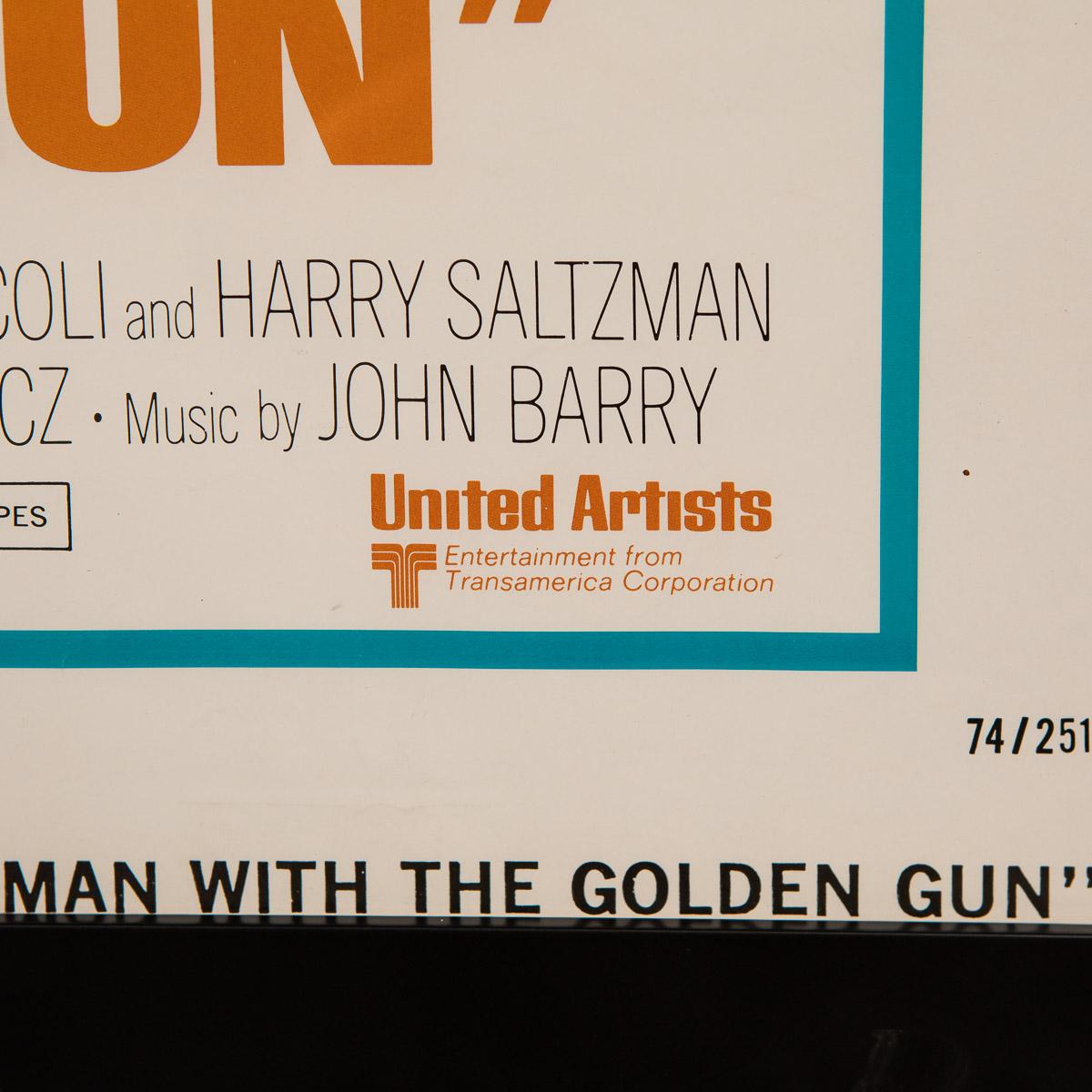 Paper Original American Release James Bond 'Man With The Golden Gun' Poster, c.1974