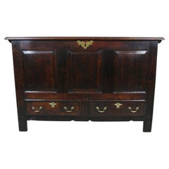 Original and Beautiful George II Oak Mule Chest c. 1750