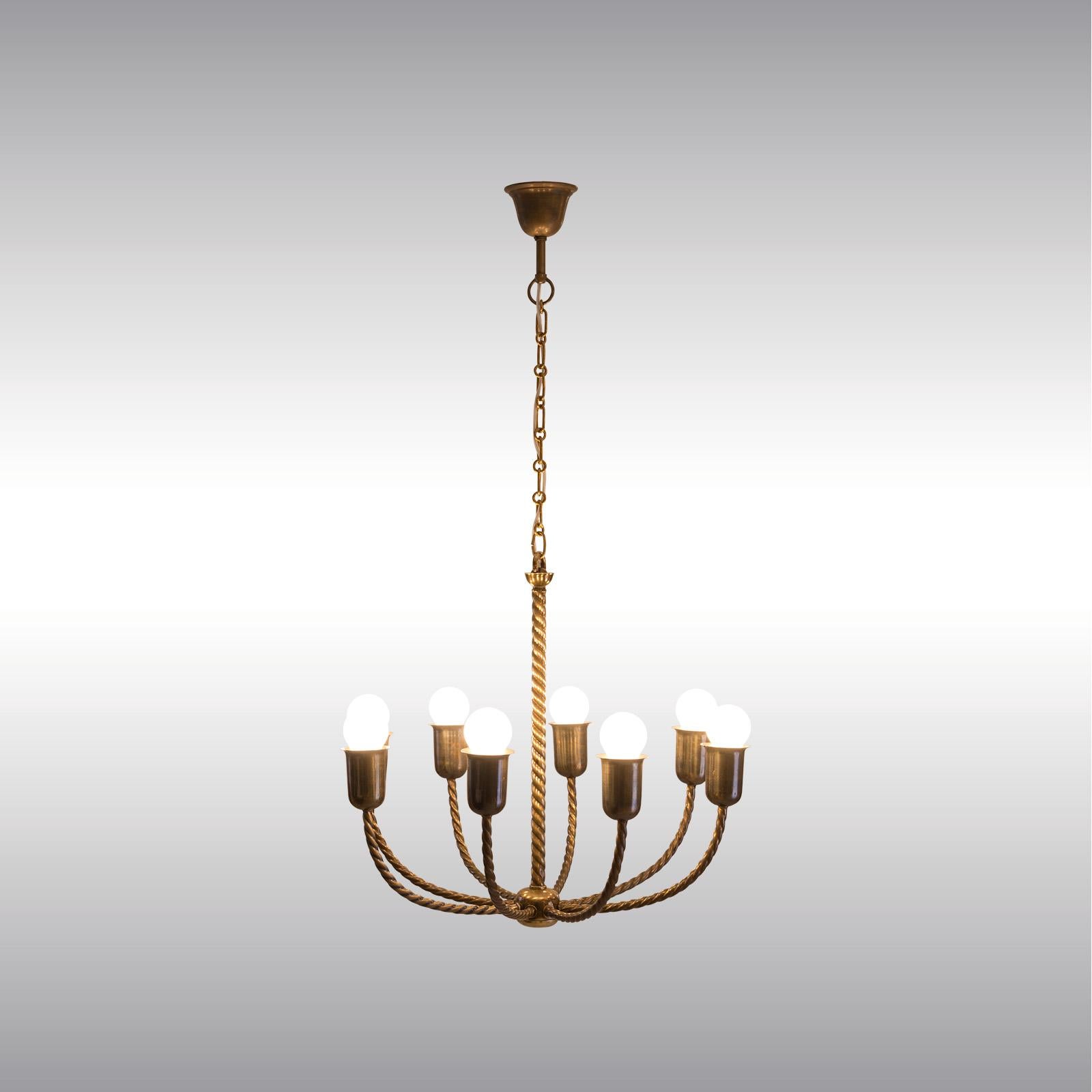 Original and documented Josef Hoffmann & Wiener Werkstätte Jugendstil Chandelier In Excellent Condition For Sale In Vienna, AT