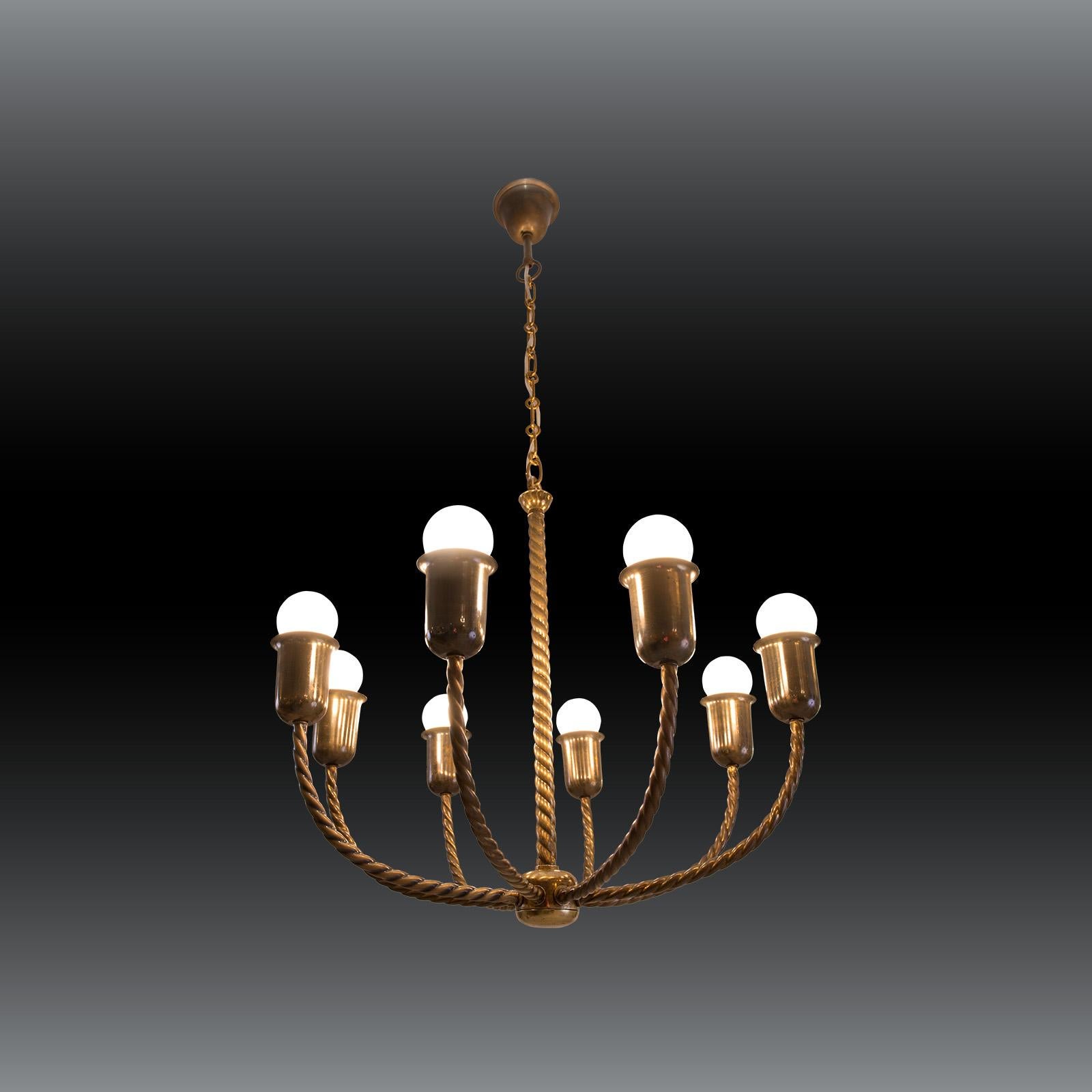 20th Century Original and documented Josef Hoffmann & Wiener Werkstätte Jugendstil Chandelier For Sale
