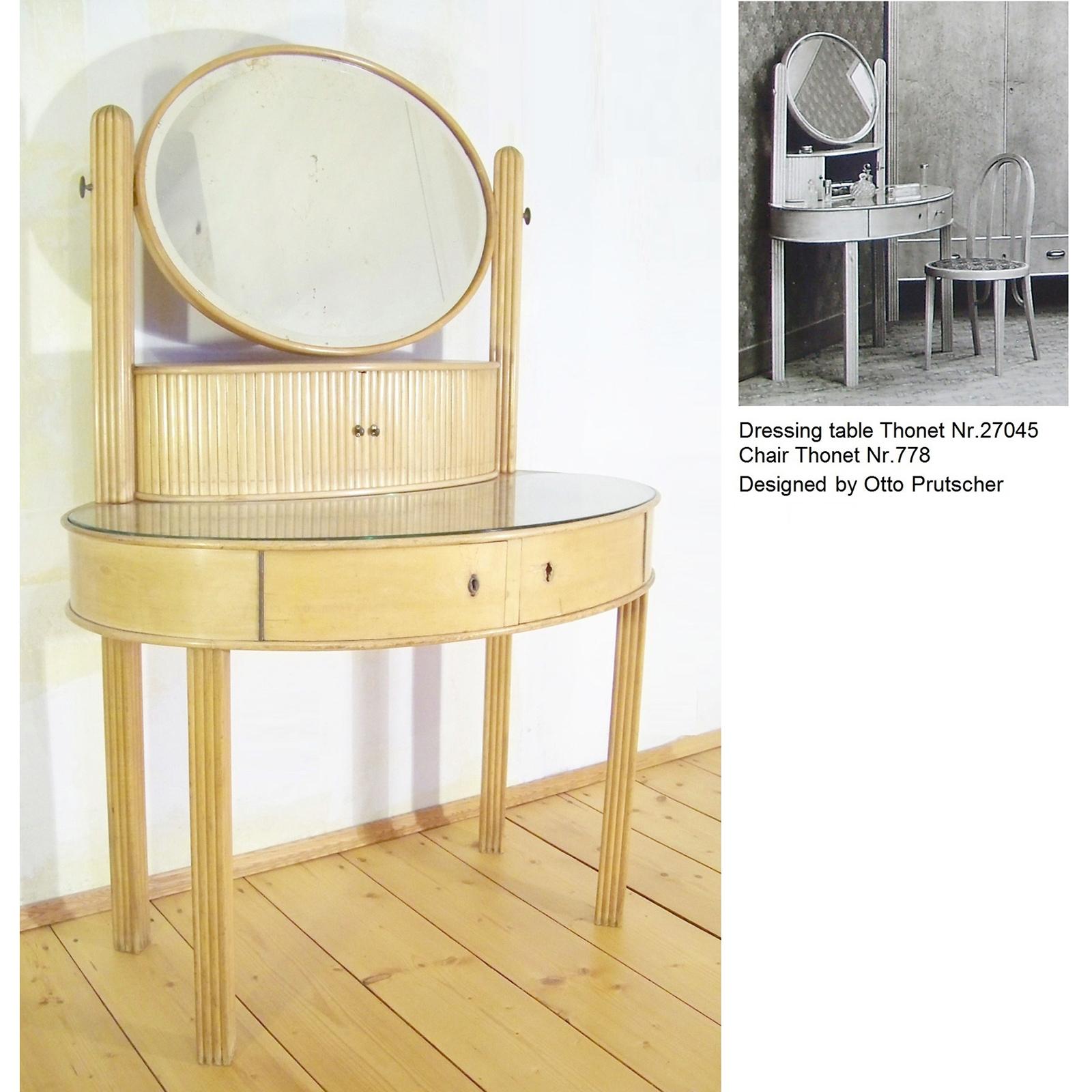 Early 20th Century Original and Documented Jugendstil Dressing Table by Otto Prutscher for Thonet For Sale