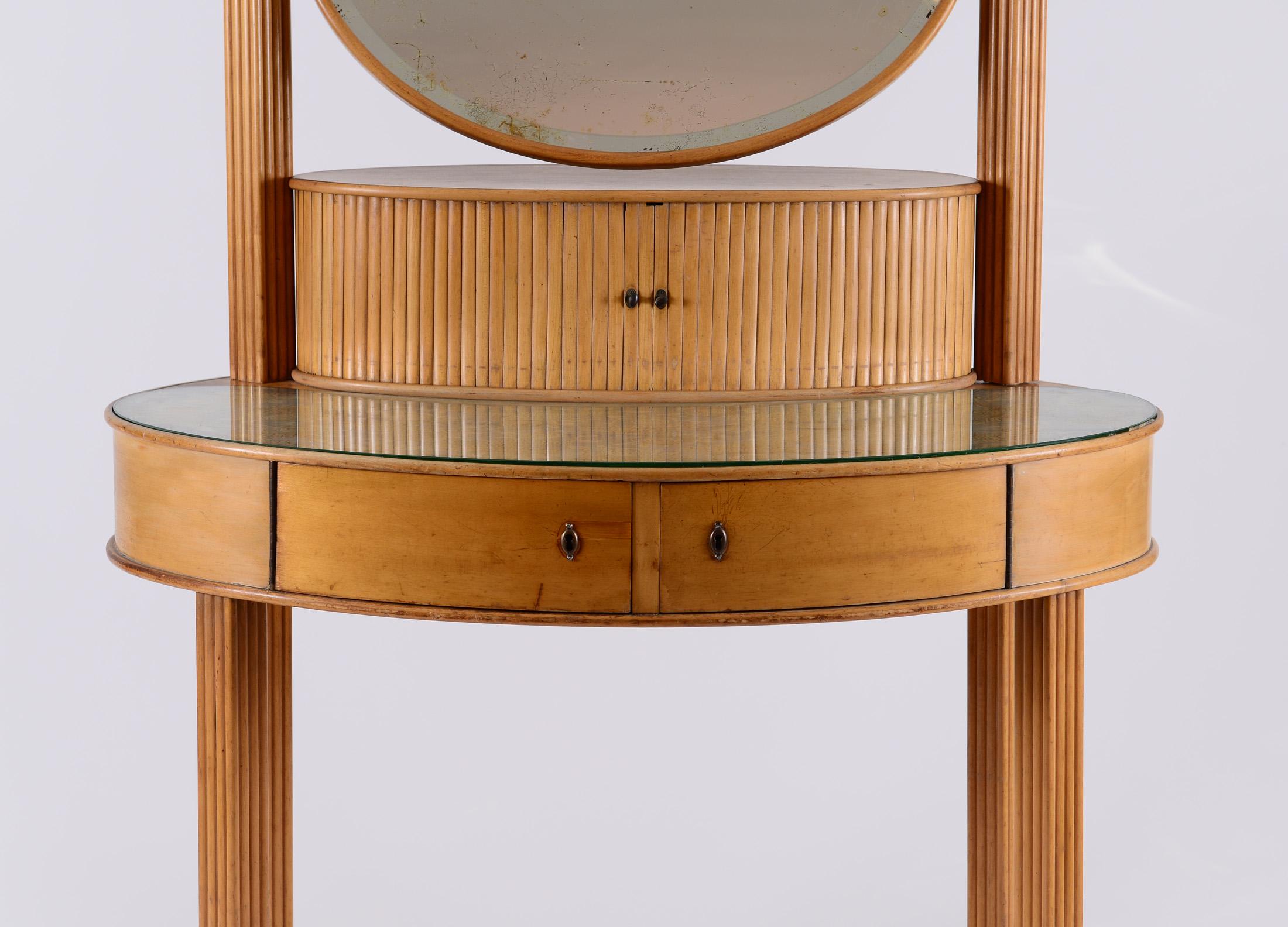 Beech Original and Documented Jugendstil Dressing Table by Otto Prutscher for Thonet For Sale
