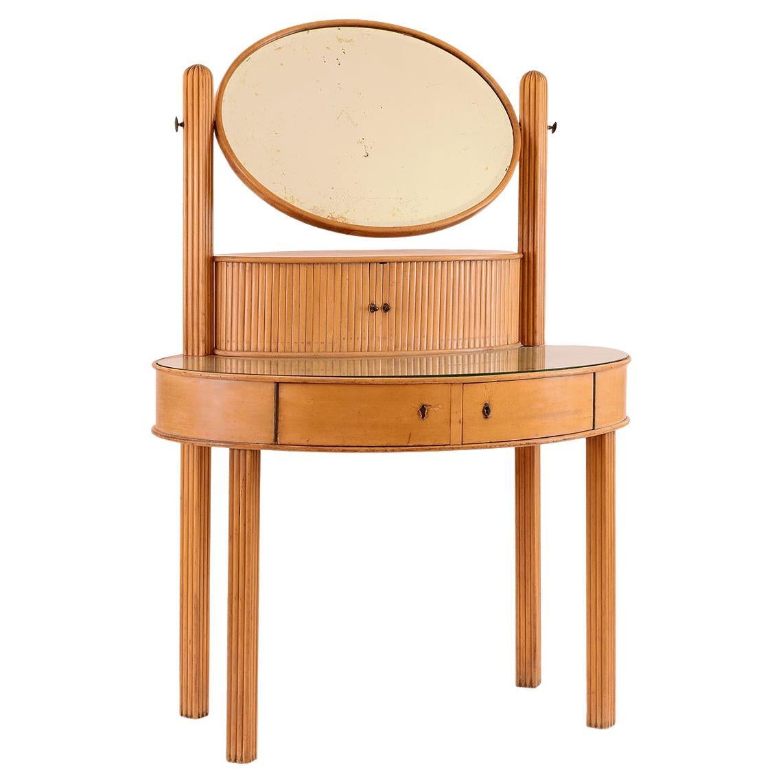 Originaler und dokumentierter Jugendstil-Schminktisch von Otto Prutscher für Thonet