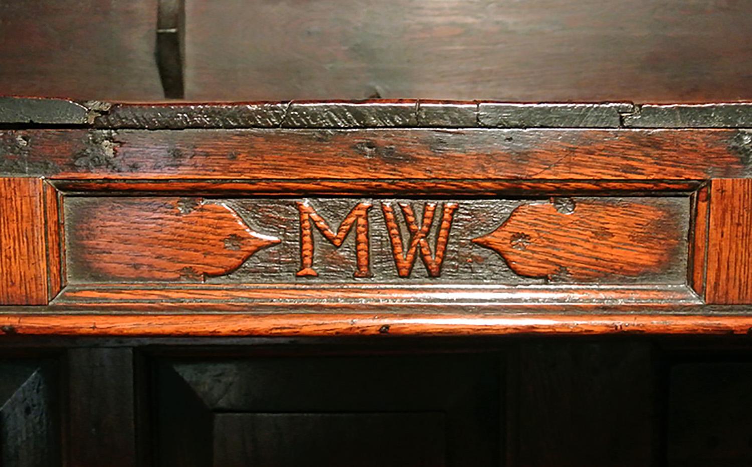 Original and Early Tridarn Cupboard, Initialed and Dated 1734 For Sale 3