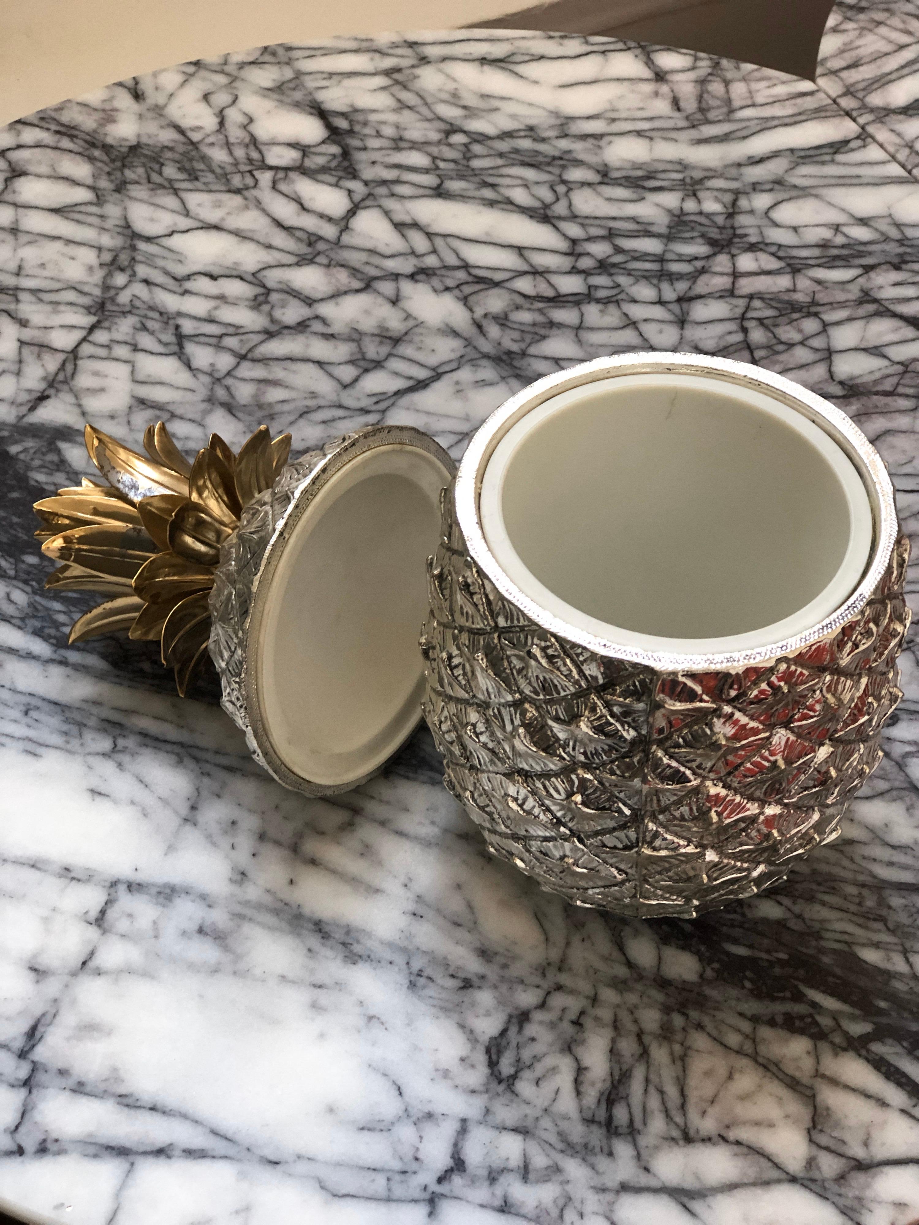 Italian Original and Rare Mauro Manetti Pineapple Ice Bucket, 1950s