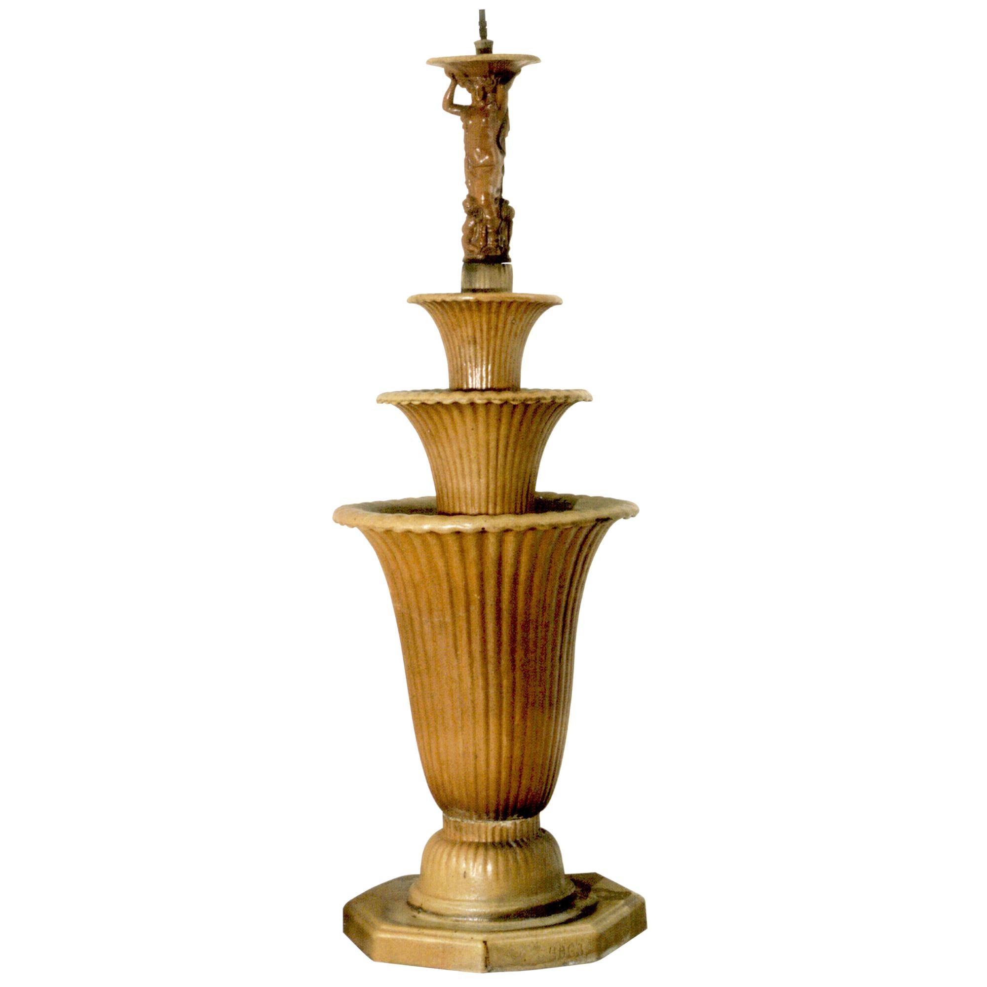 Original and Unique Ceramic Fountain by Otto Prutscher and Michael Powolny, 1914 In Good Condition For Sale In Vienna, AT