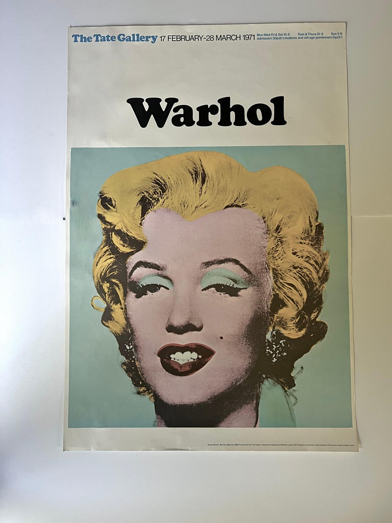 Original Andy Warhol Marilyn Monroe 1971 Poster for Tate Museum