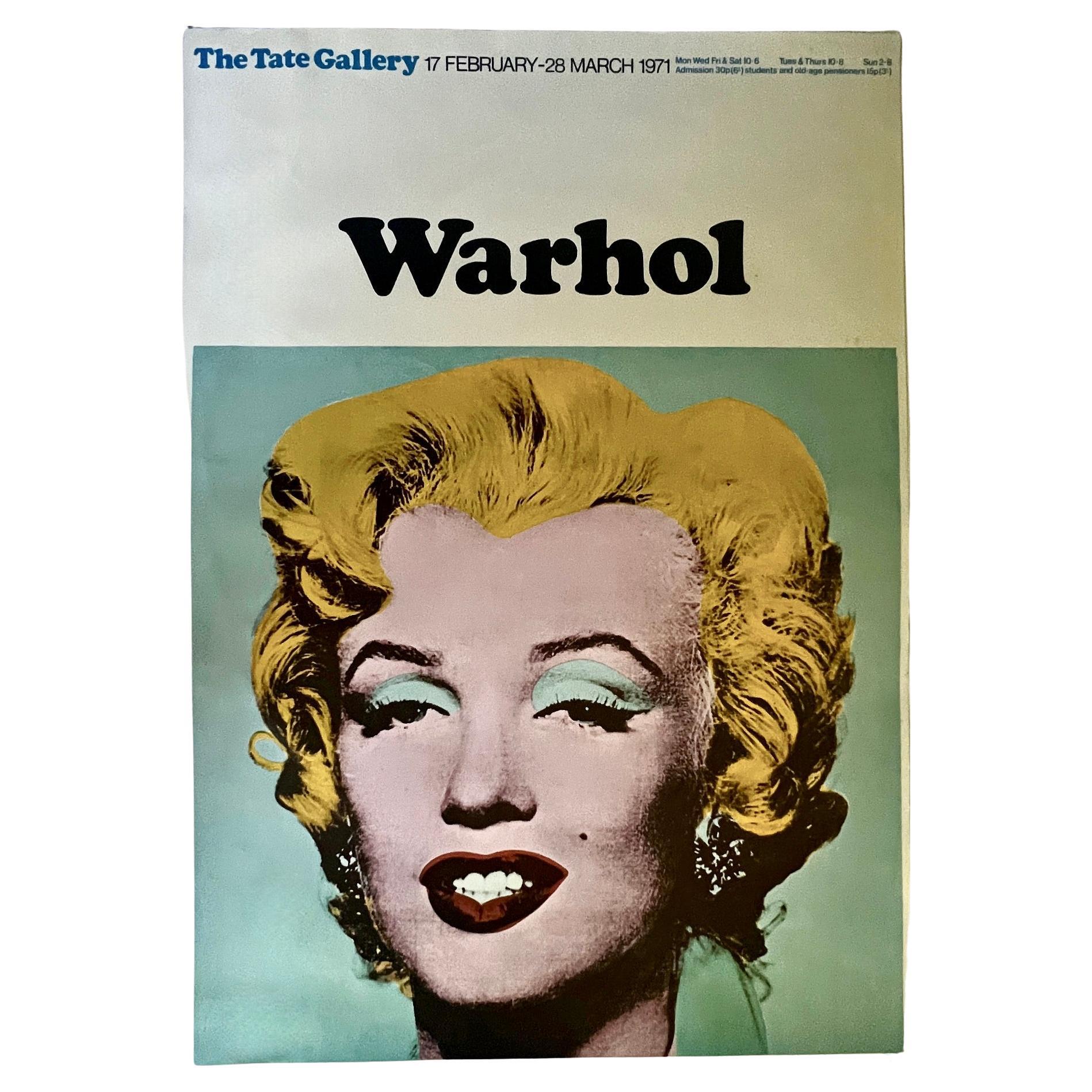 Poster originale di Andy Warhol Marilyn Monroe 1971 per il TATE Museum