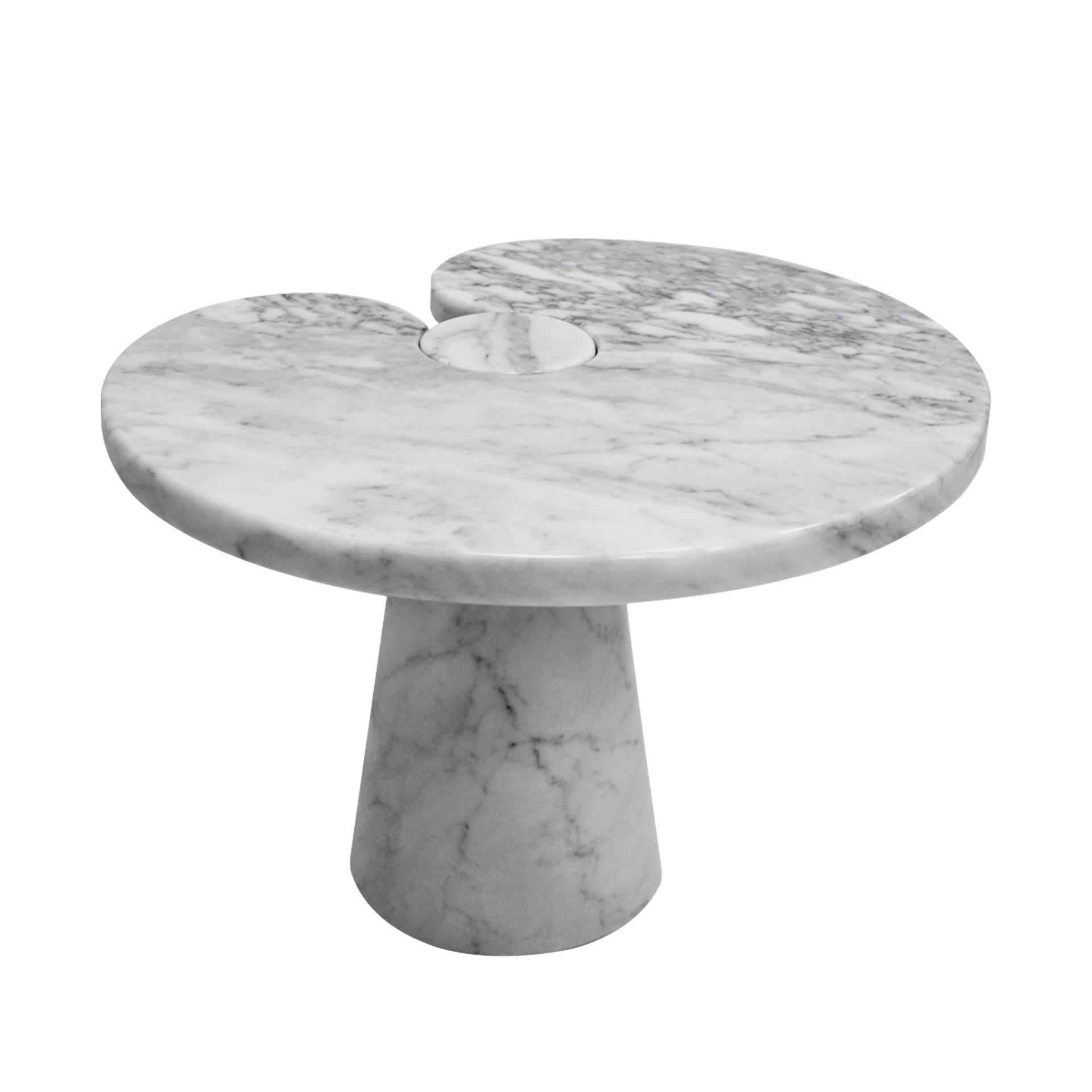 Angelo Mangiarotti Italienische Beistelltische aus Carrara-Marmor „Eros“ im Angebot 7