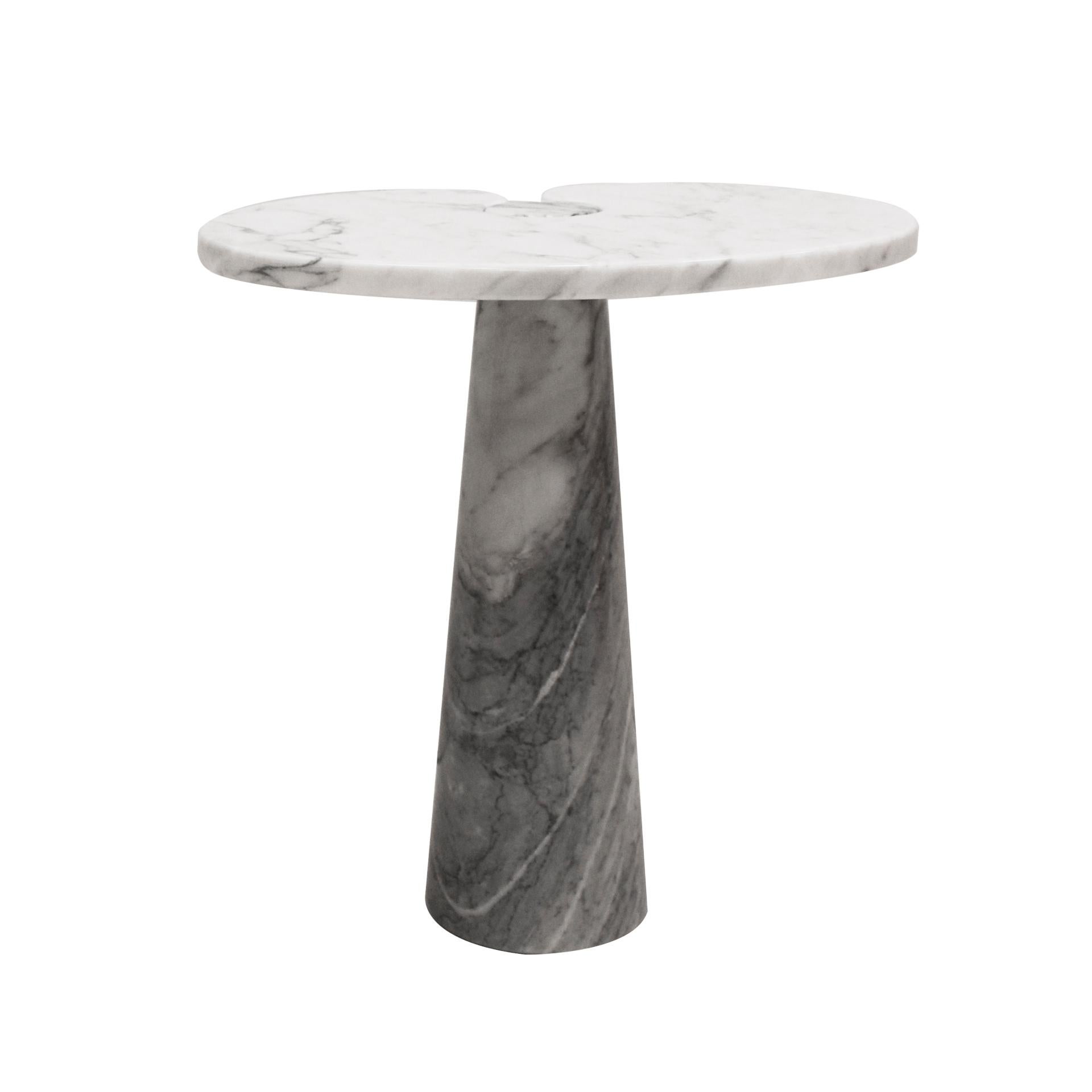 Angelo Mangiarotti Italienische Beistelltische aus Carrara-Marmor „Eros“ (Moderne der Mitte des Jahrhunderts) im Angebot