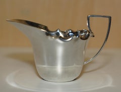 BICCHIERINO DA CREMA O DA LATTE ORIGINALE ANTICO 1882-1901 DANIEL & ARTER A1 PLACCATO D'ARGENTO