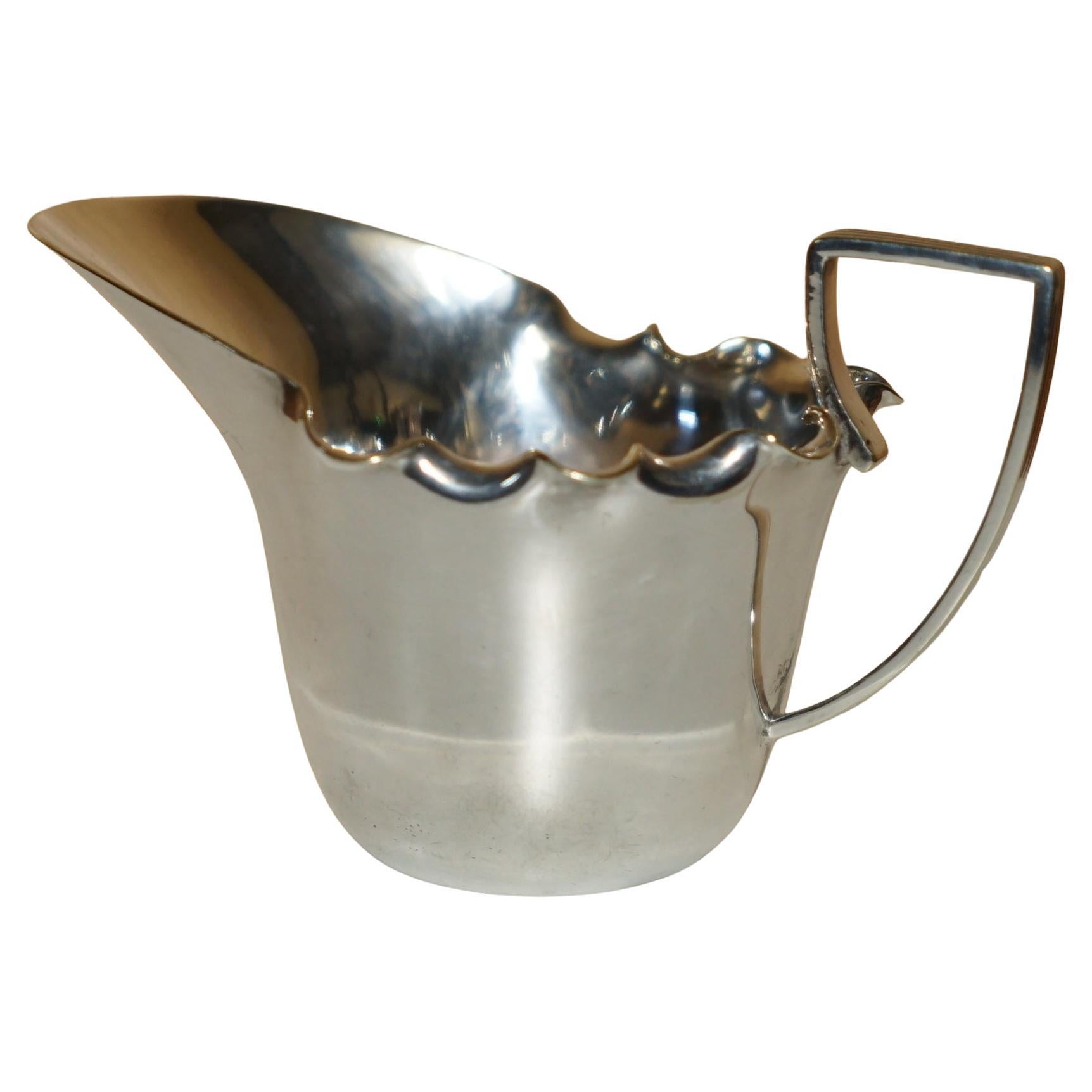 ORiGINAL ANTIQUE 1882 - 1901 DANIEL & ARTER A1 SILVER PLATED CREAM OR MILK JUG