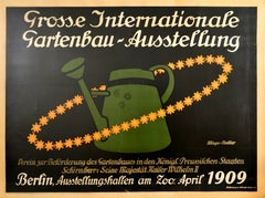 Original Antique Advertising Poster Horticultural Exhibition Klinger Challier