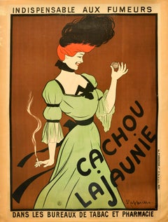 Original Antique Advertising Poster Lozenge Cachou Lajaunie Leonetto Cappiello
