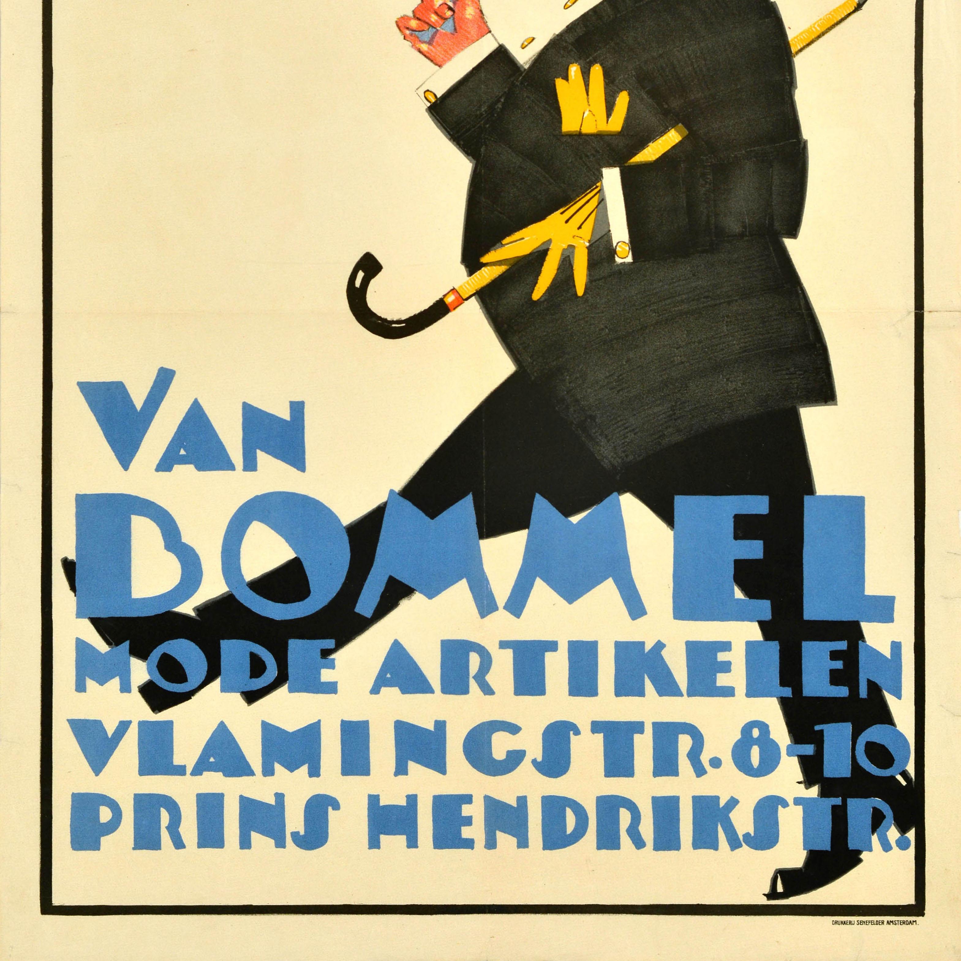 Original Antikes Werbeplakat Van Bommel, Modeobjekte Johan Berndsen, Johan Berndsen im Zustand „Gut“ im Angebot in London, GB