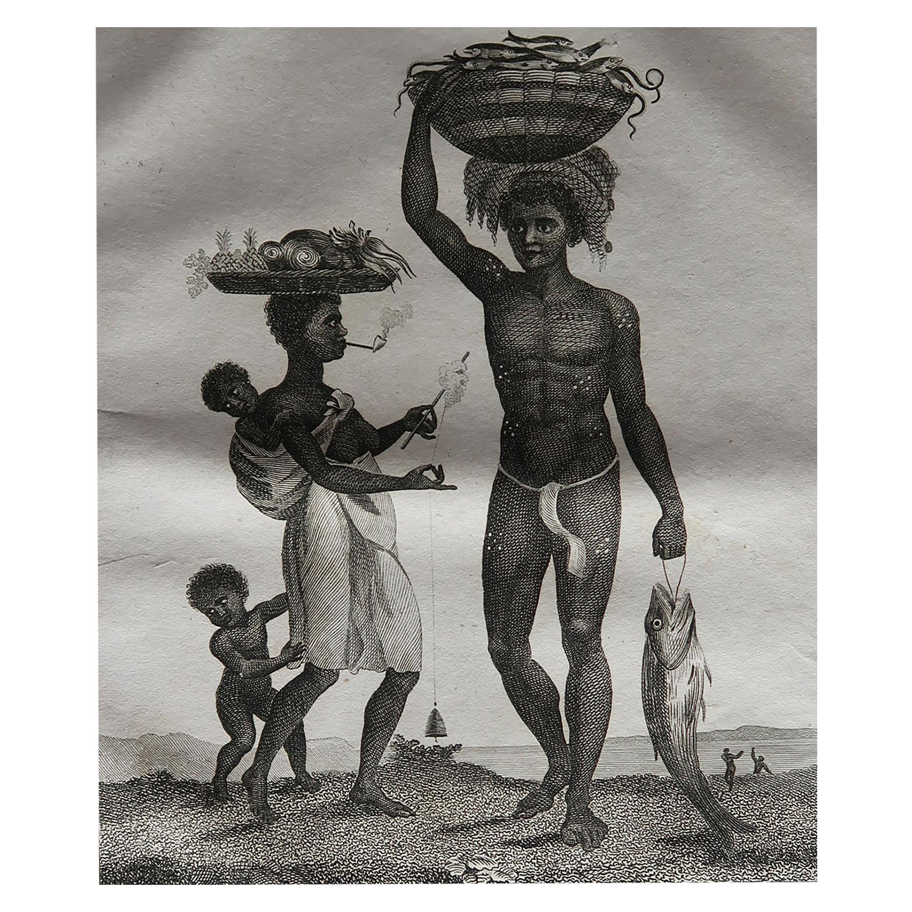 Original Antique Anti-Slavery Print by William Blake, 1817