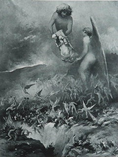 Original Antique " Arabian Nights " Print After Albert Letchford. 1897