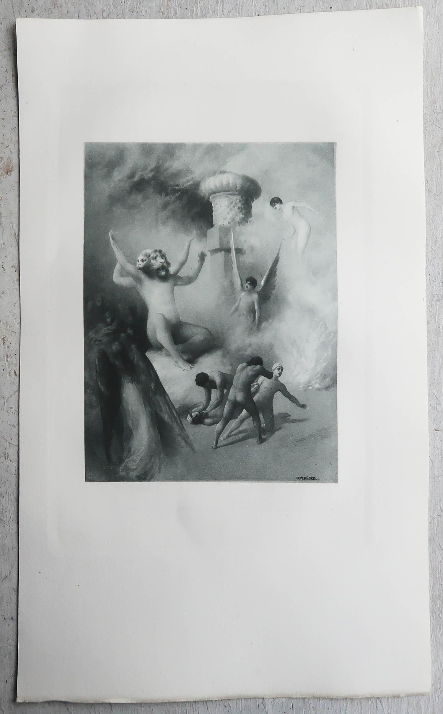 Grabado original antiguo 