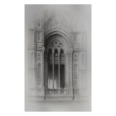 Original Antique Architectural Print by John Ruskin, circa 1880, 'Florence'