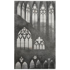 Original Antique Architectural Print by John Ruskin, circa 1880