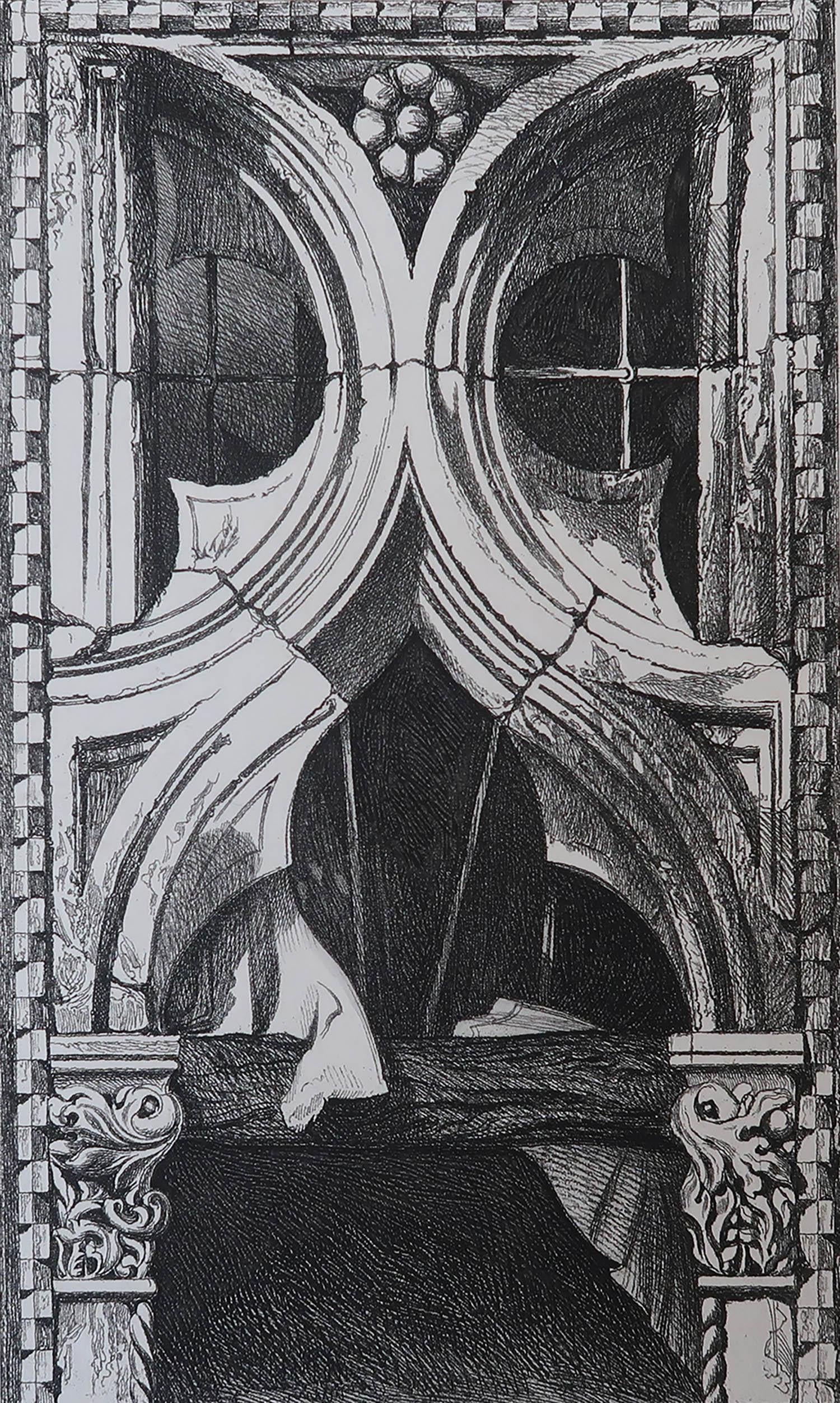 Splendida stampa architettonica gotica.

Finestra di Ca Foscari, Venezia

Incisione in acciaio di A. R. P. Polsino secondo il disegno originale di John Ruskin

Pubblicato, circa 1880

Su carta di qualità

Piega sull'angolo inferiore