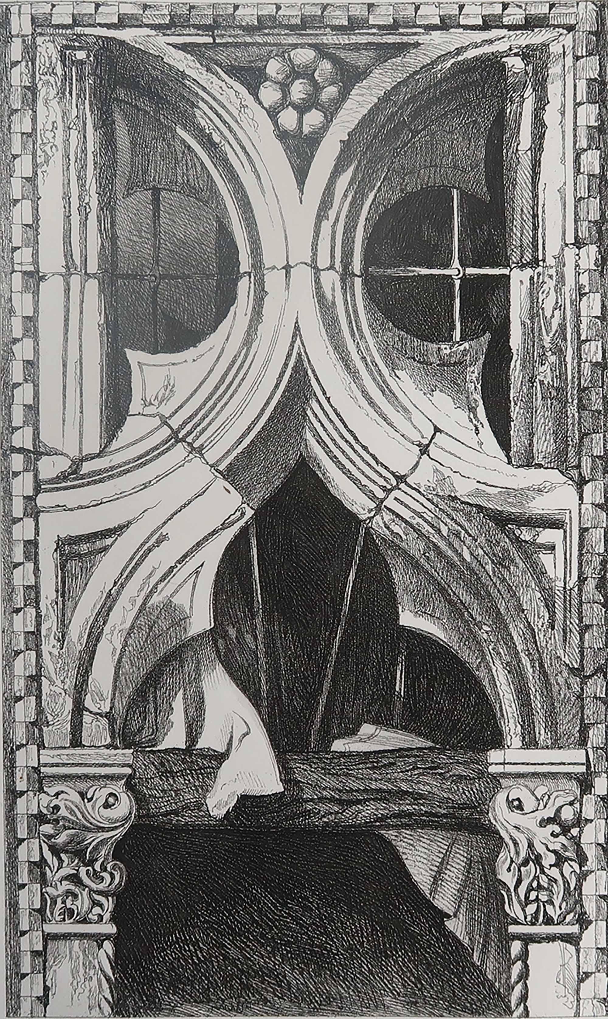 Wunderschöner gotischer Architekturdruck.

Fenster von Ca Foscari, Venedig

Stahlstich von R.P. Manschette nach der Originalzeichnung von John Ruskin

Veröffentlicht, um 1880

Auf geripptem Qualitätspapier

Ungerahmt.


 
