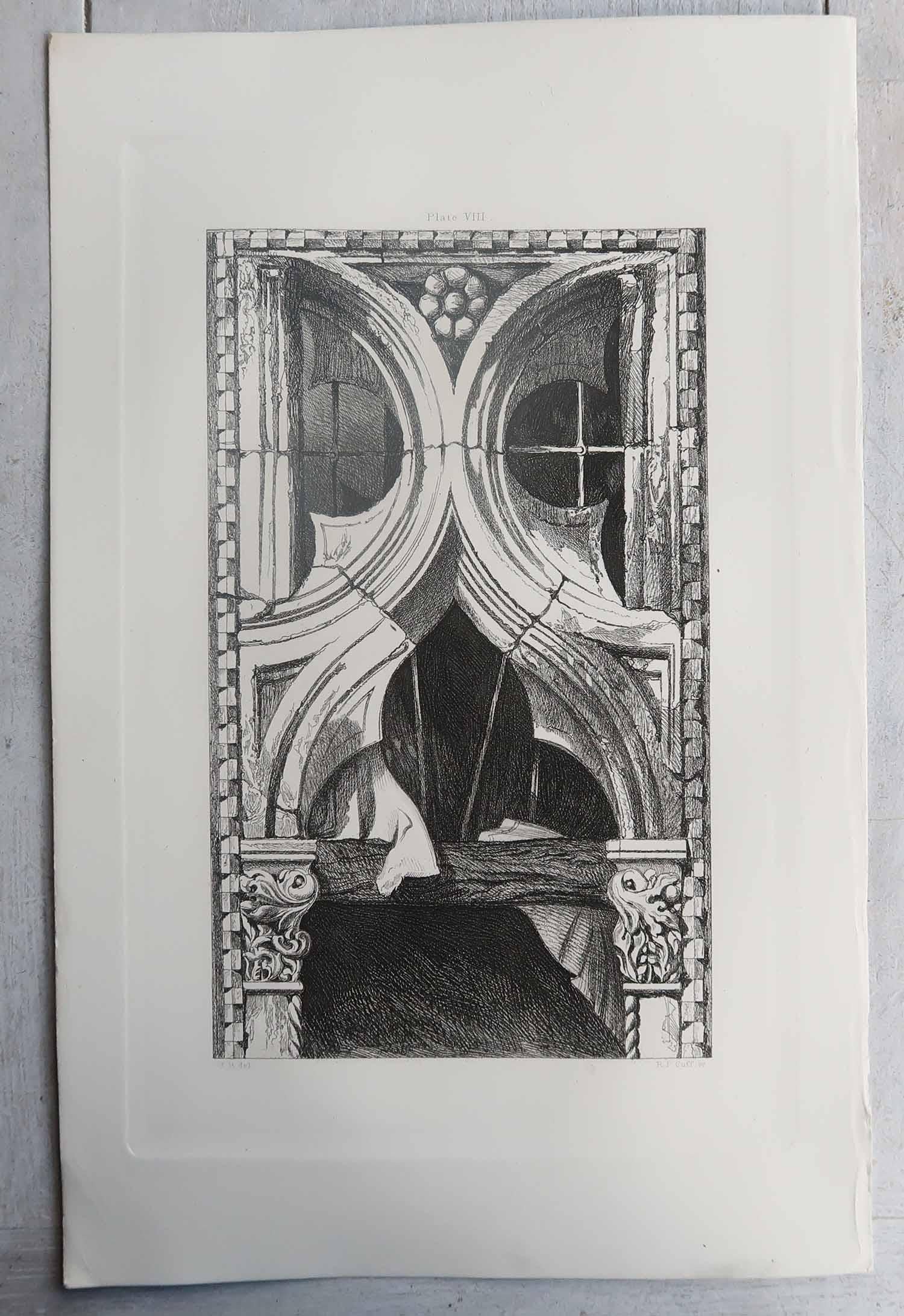 Antiker Original-Architekturdruck von John Ruskin, um 1880, Venedig (Englisch) im Angebot