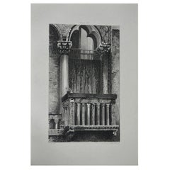 Original Antique Architectural Print by John Ruskin, circa 1880, 'Venice'