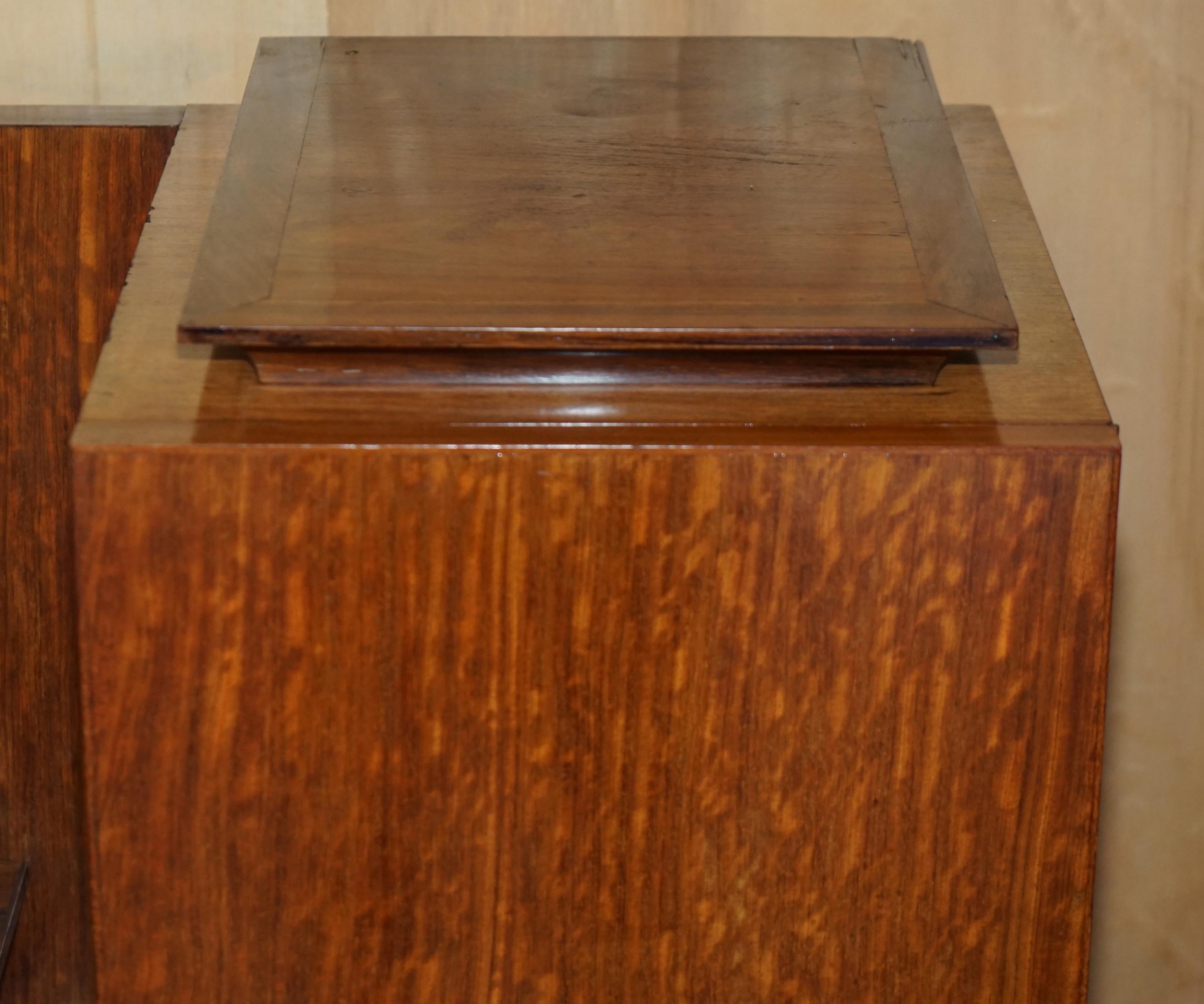 Early 20th Century ORiGINAL ANTIQUE ART DECO CIR 1920'S DOUBLE WARDROBE CHEST OF DRAWERS COMPENDIUM For Sale