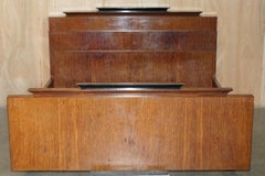 ORIGINAL ANTIQUE ART DECO CIRCA 1920'S EXTRA LARGE BED FRAME WITH HiDDEN STORAGE