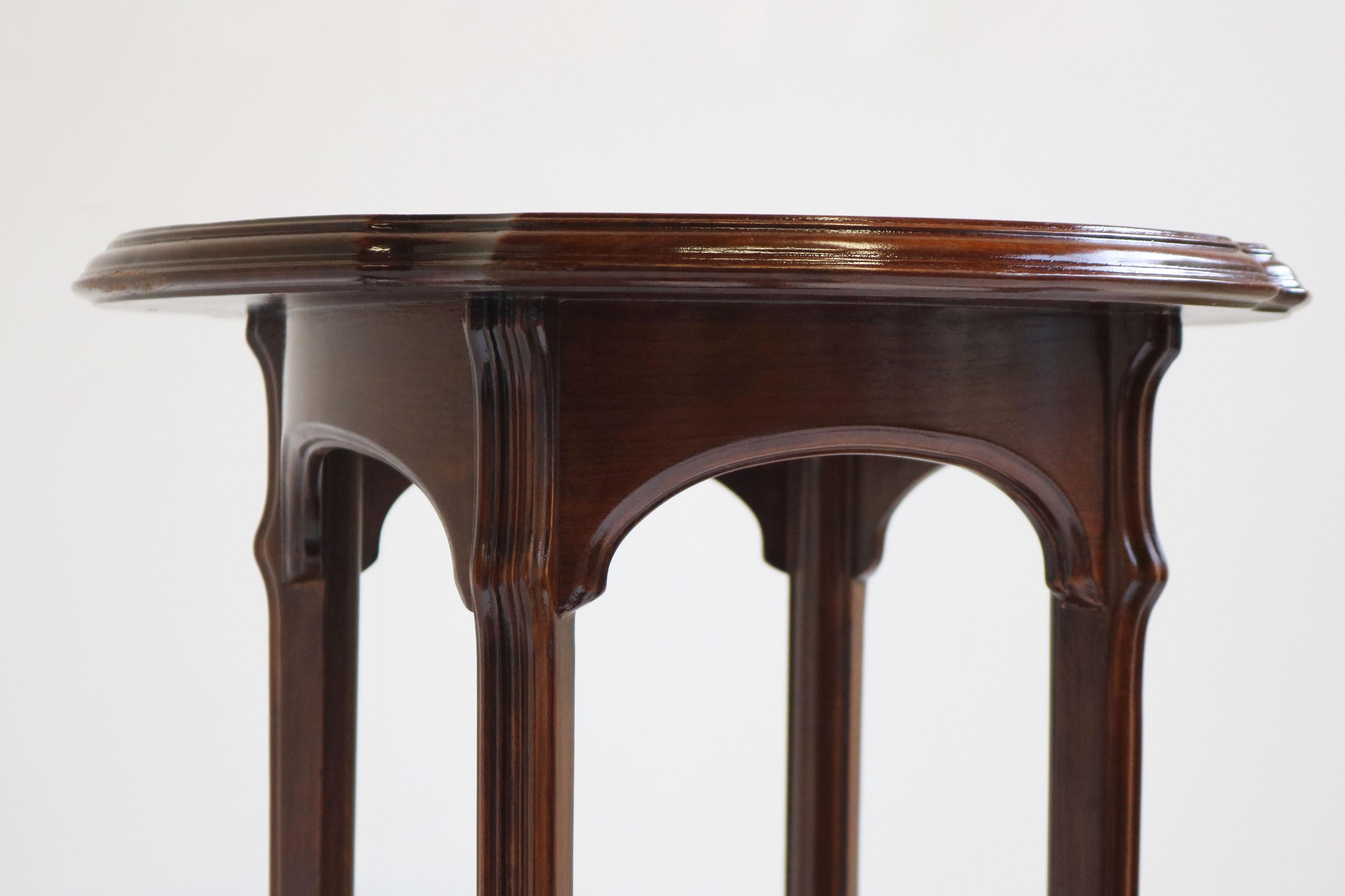 Original Antique Art Nouveau side table Emile Gallé 1910 Marquetry Jugendstil 2