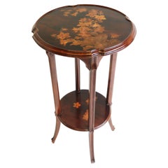 Original Antique Art Nouveau side table Emile Gallé 1910 Marquetry Jugendstil