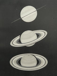 Original Antique Astronomy Print / Saturn, 1889