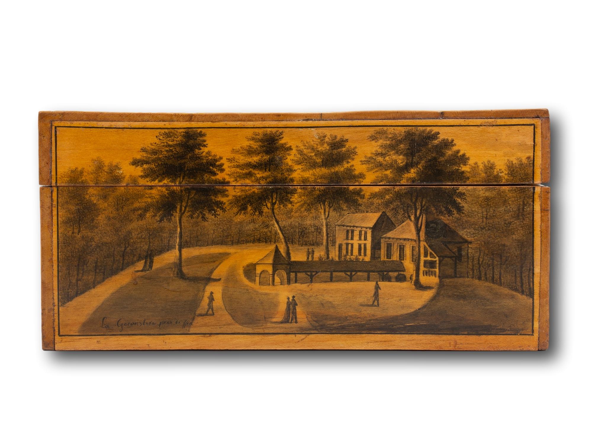 Costurero original antiguo belga con compartimento secreto siglo XVIII en venta