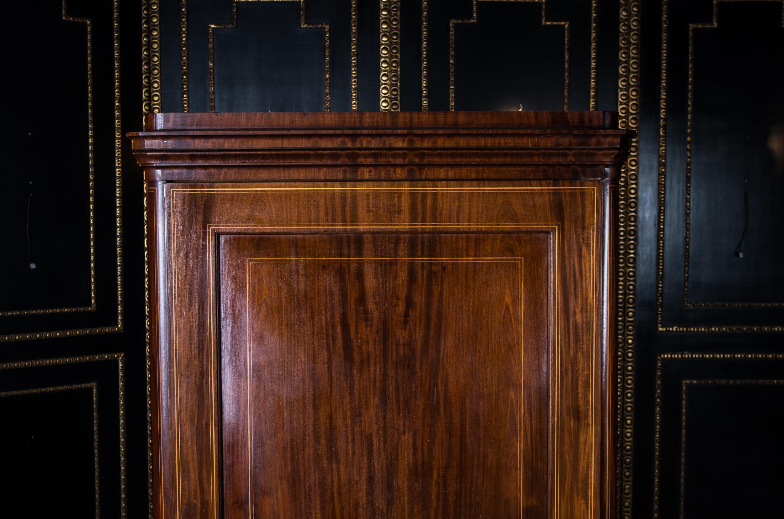 Veneer Original Antique Biedermeier Blender Wardrobe, circa 1825 with Mahogany