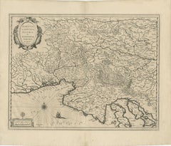 Original Antique Blaeu Map of Karst, Carniola, Istria, and Trieste, circa 1640