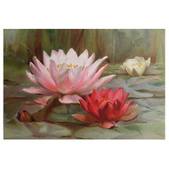 Original Antique Botanical Print - Water-Lilies, circa 1870