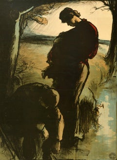 Original Antique British Political Propaganda Poster Labour Party Landless Pryse