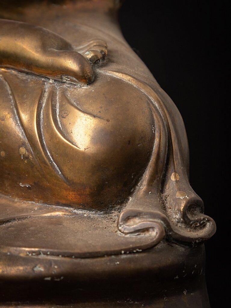 Original Antique Bronze Mandalay Buddha from Burma For Sale 10