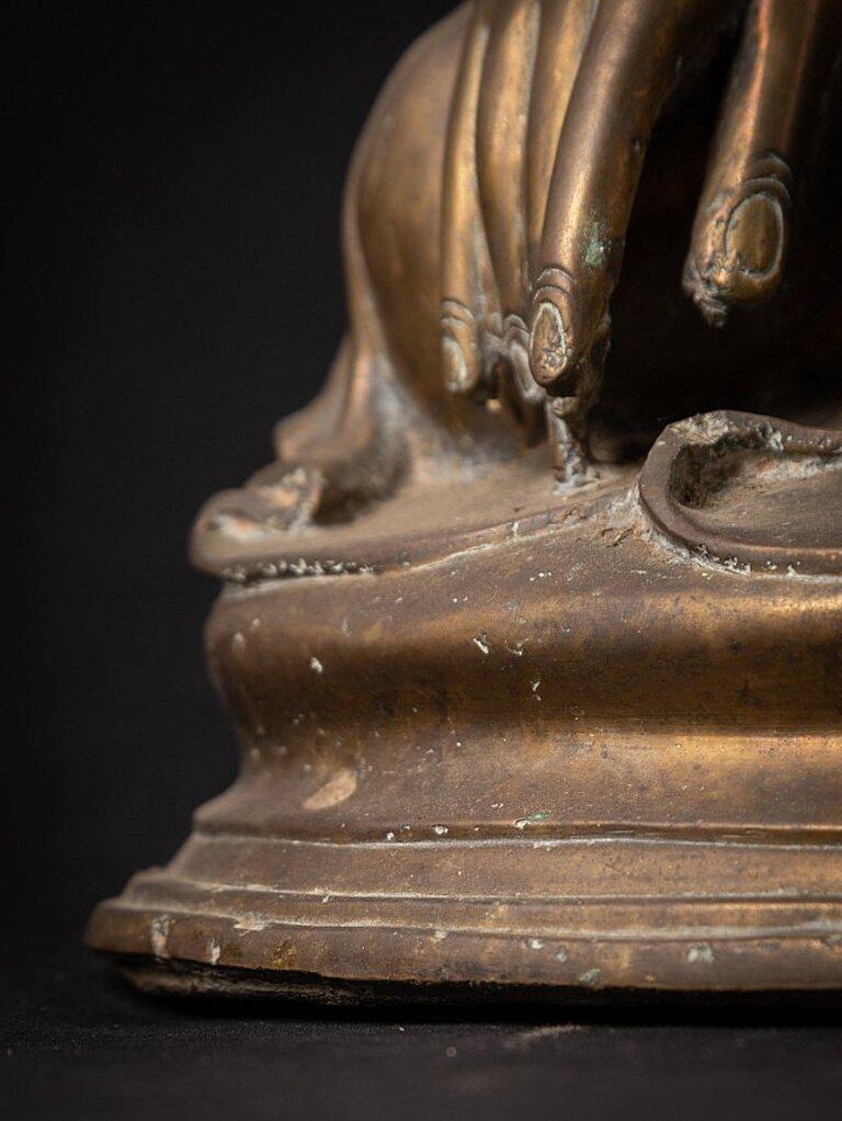 Original Antique Bronze Mandalay Buddha from Burma For Sale 11
