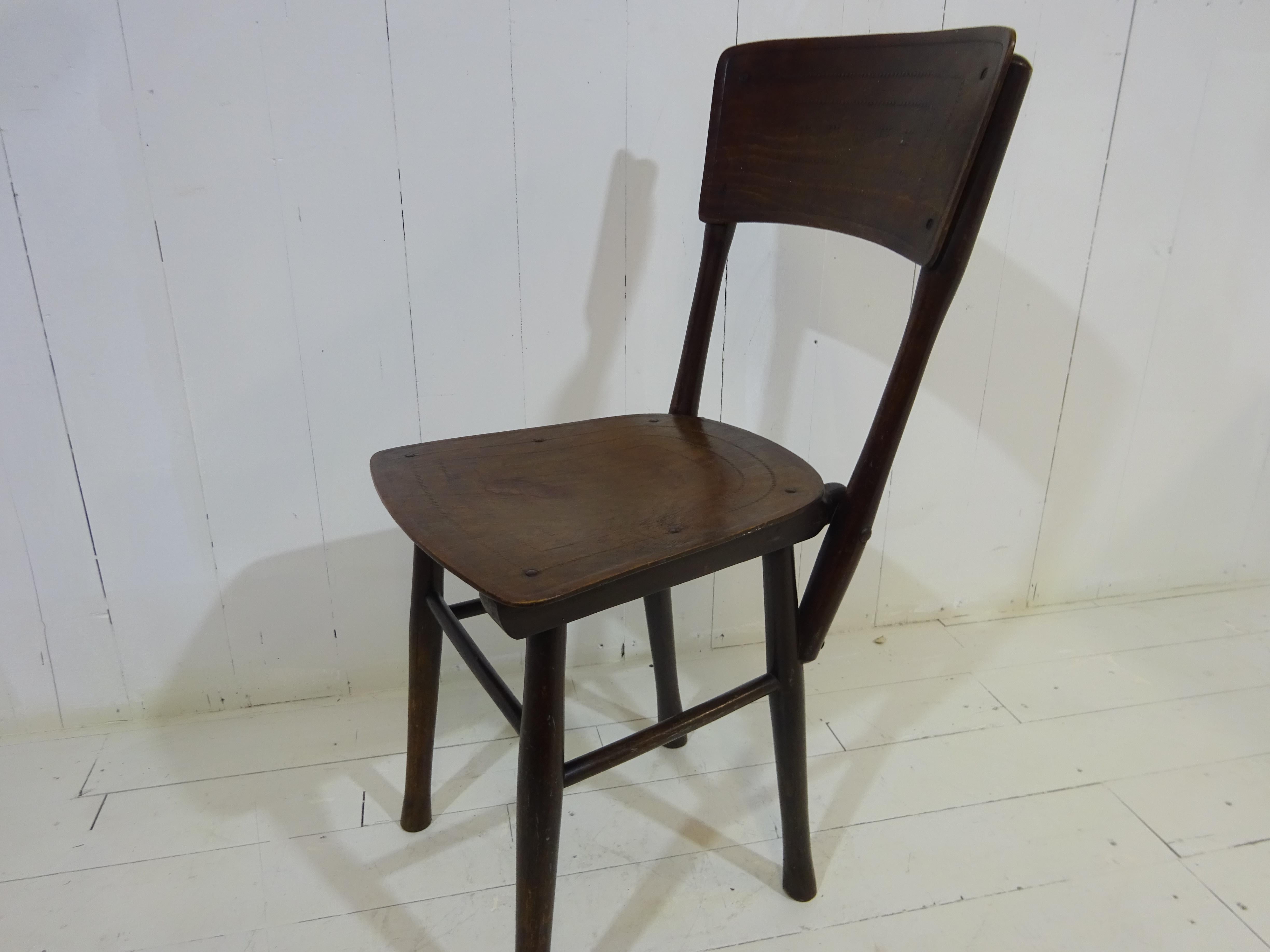Original Antique Cafe Chair by J&J Kohn Ltd For Sale 6