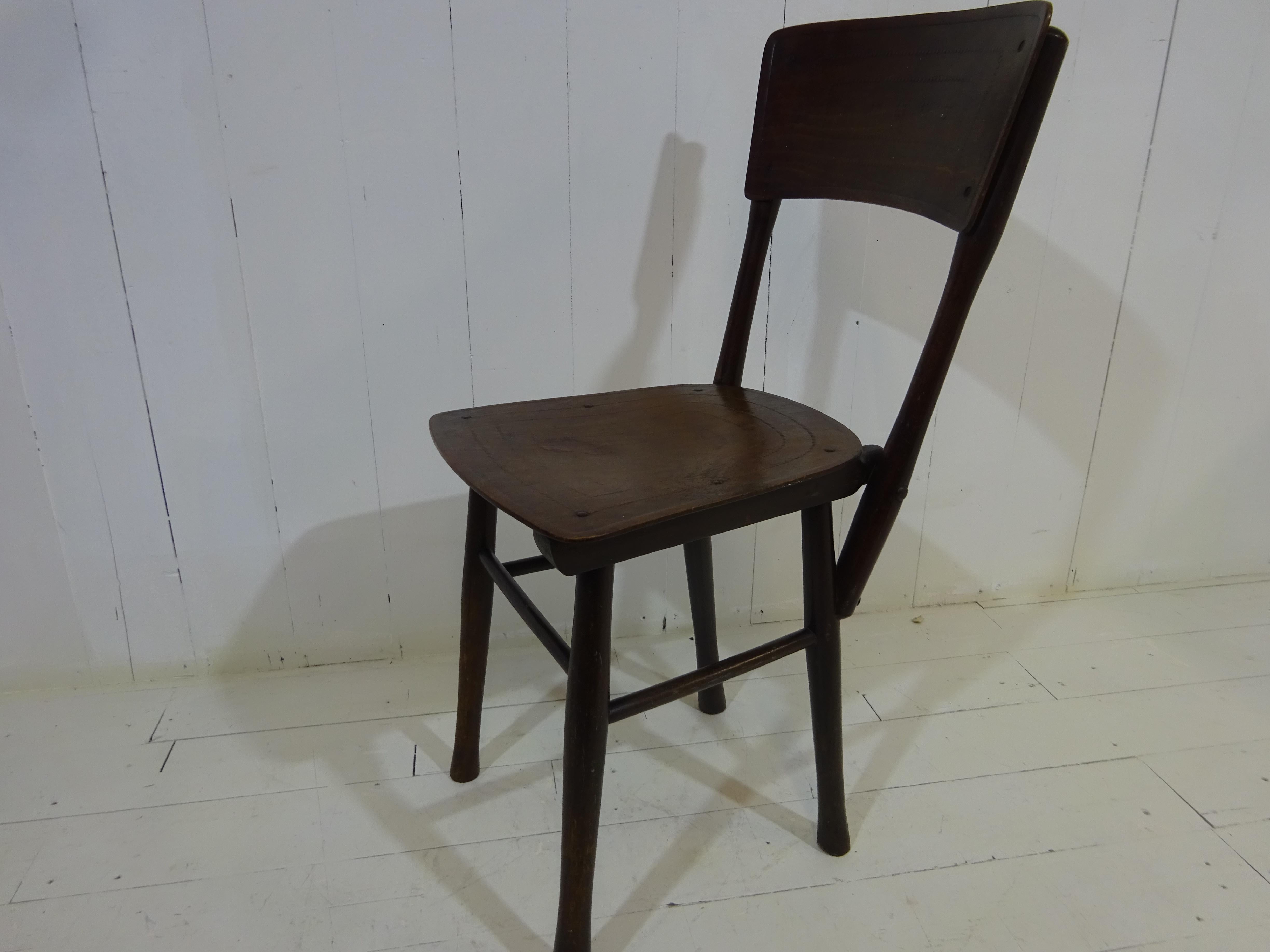 Original Antique Cafe Chair by J&J Kohn Ltd For Sale 7