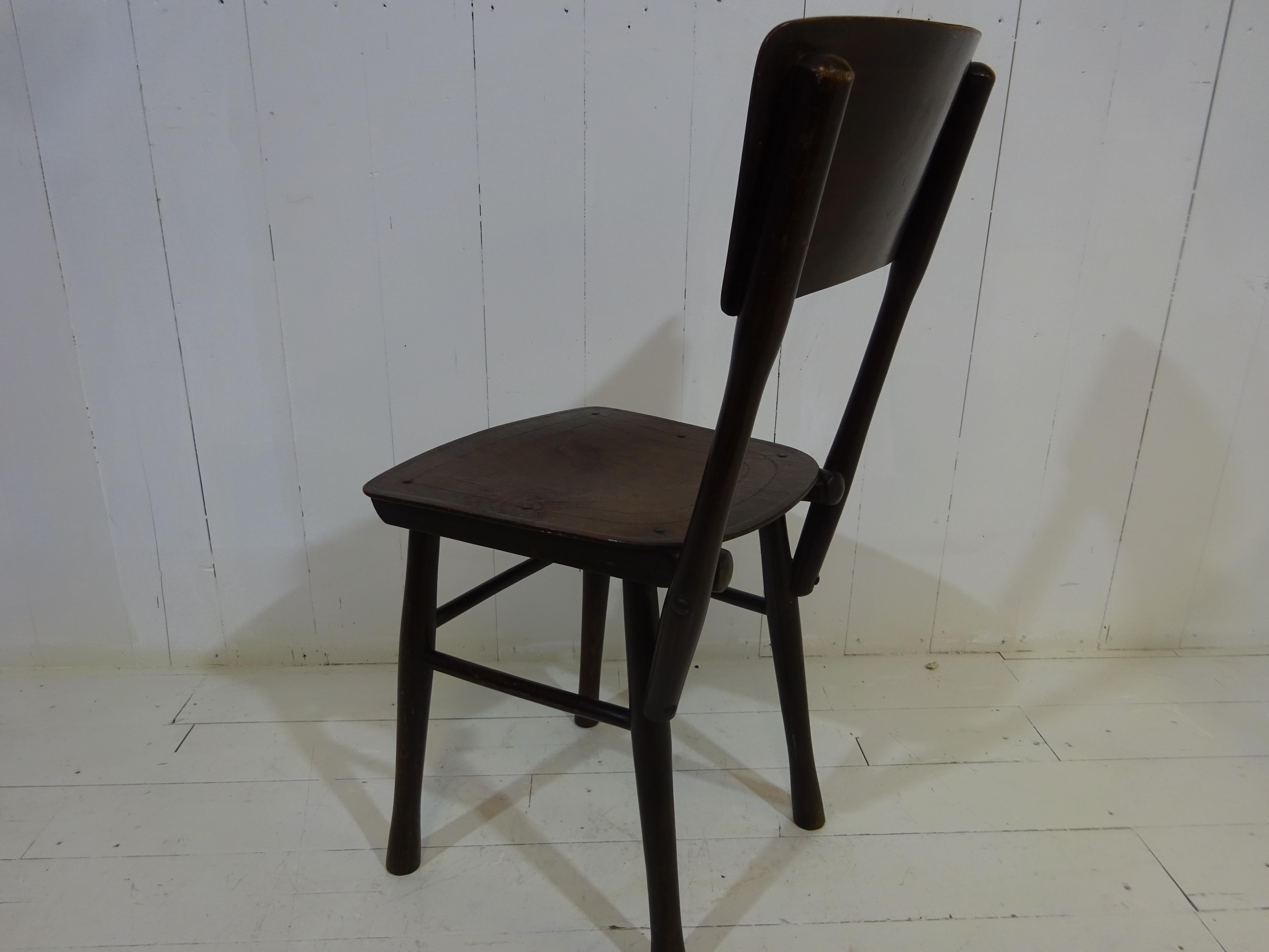 Original Antique Cafe Chair by J&J Kohn Ltd For Sale 8